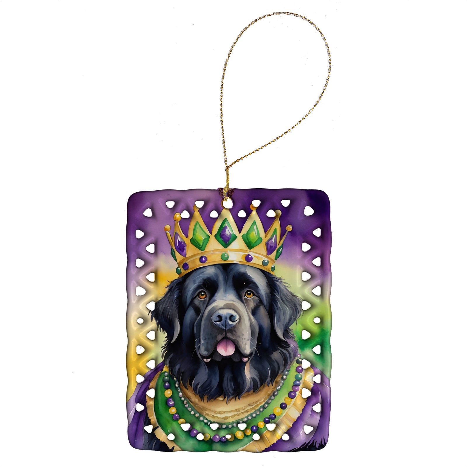 Buy this Newfoundland King of Mardi Gras Porcelain Ornament