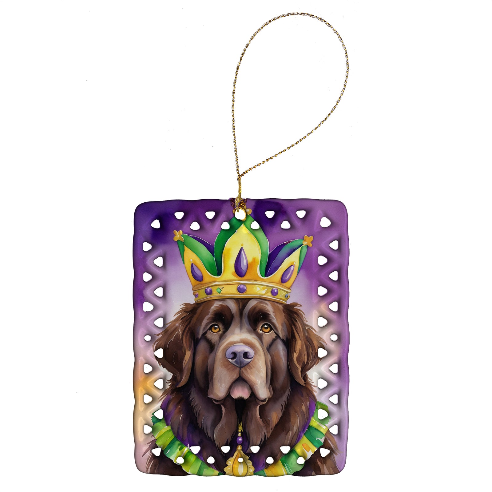 Buy this Newfoundland King of Mardi Gras Porcelain Ornament