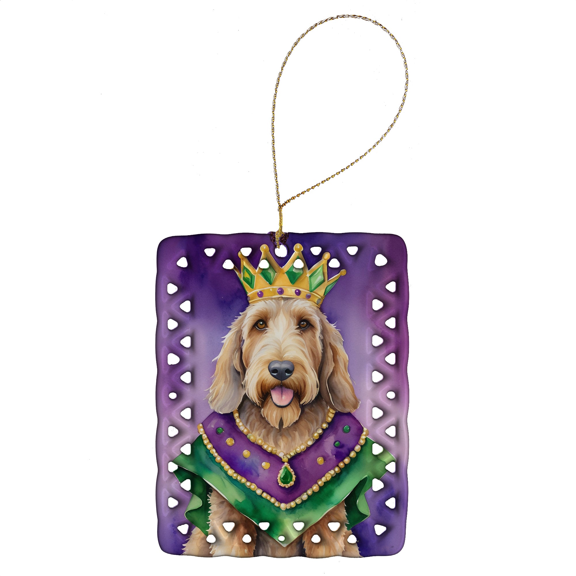 Buy this Otterhound King of Mardi Gras Porcelain Ornament