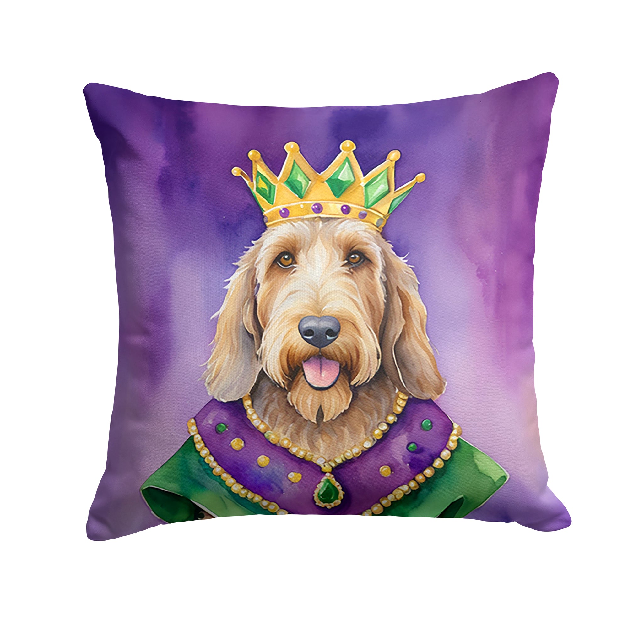 Buy this Otterhound King of Mardi Gras Throw Pillow