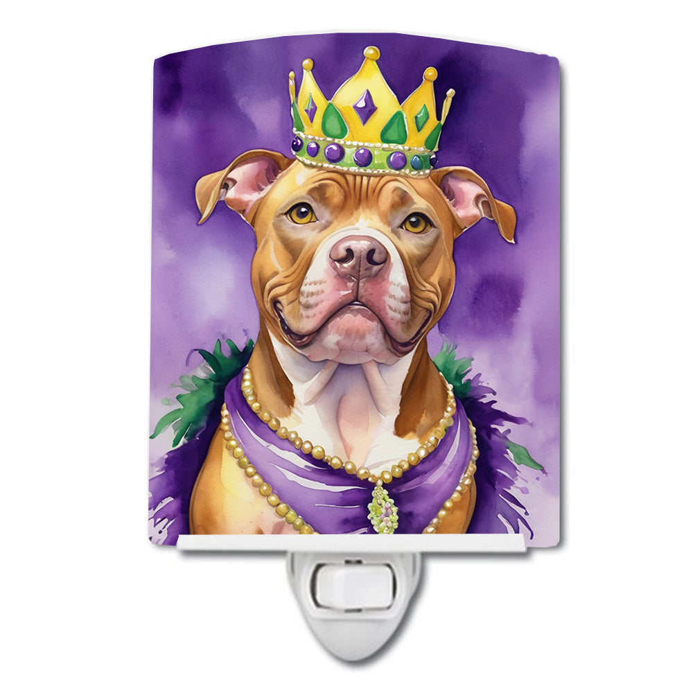 Buy this Pit Bull Terrier King of Mardi Gras Ceramic Night Light