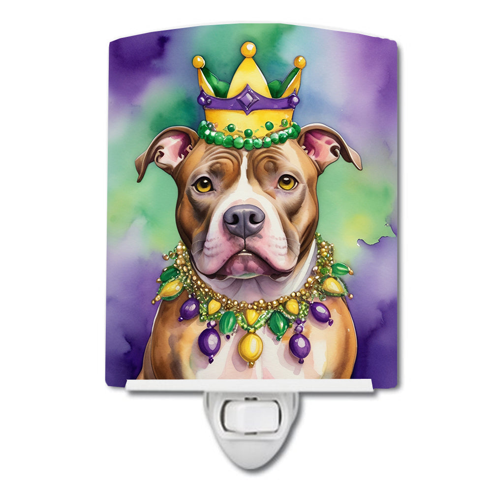 Buy this Pit Bull Terrier King of Mardi Gras Ceramic Night Light