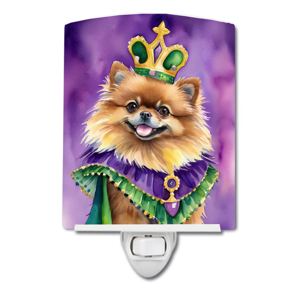 Buy this Pomeranian King of Mardi Gras Ceramic Night Light