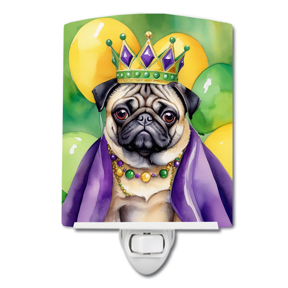 Buy this Pug King of Mardi Gras Ceramic Night Light