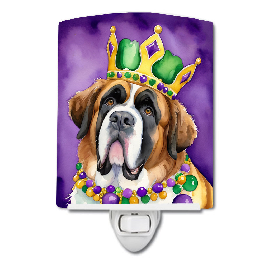 Buy this Saint Bernard King of Mardi Gras Ceramic Night Light