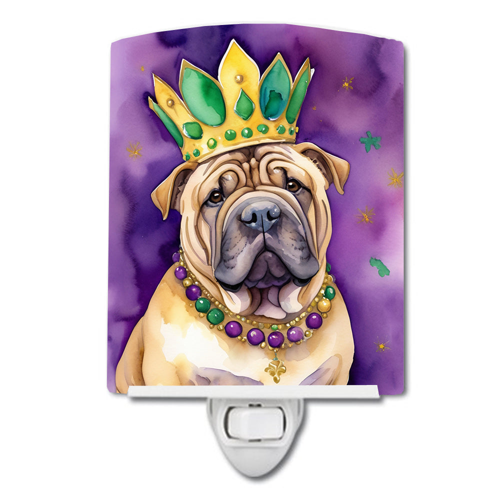 Buy this Shar Pei King of Mardi Gras Ceramic Night Light