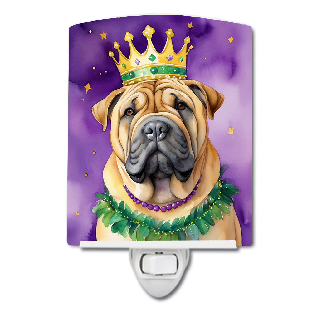 Buy this Shar Pei King of Mardi Gras Ceramic Night Light