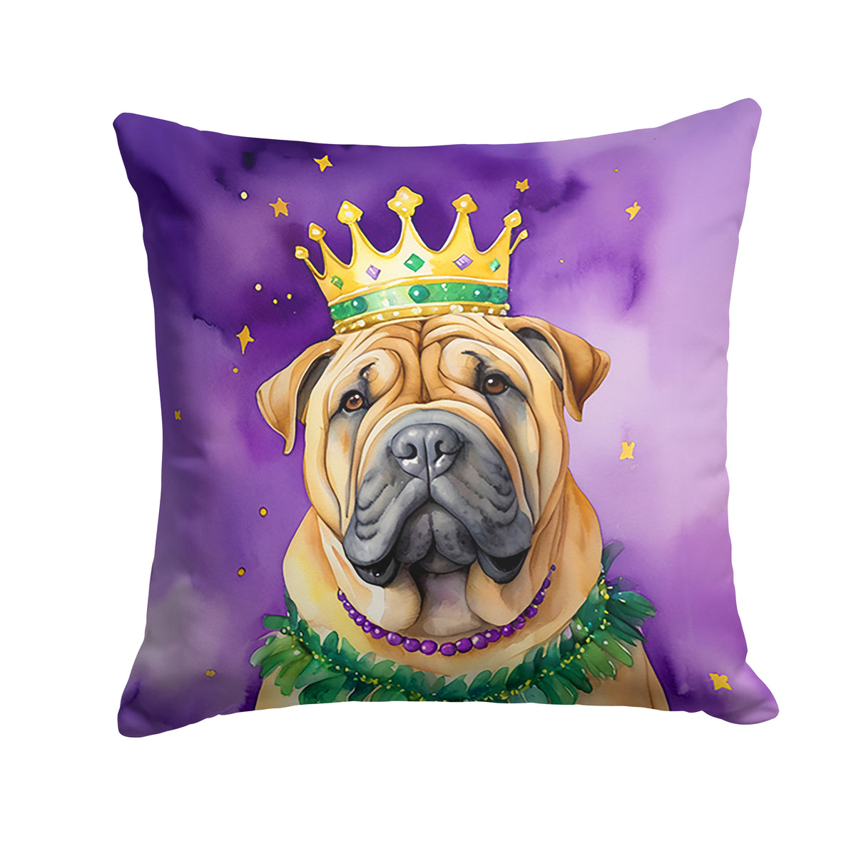 Buy this Shar Pei King of Mardi Gras Throw Pillow