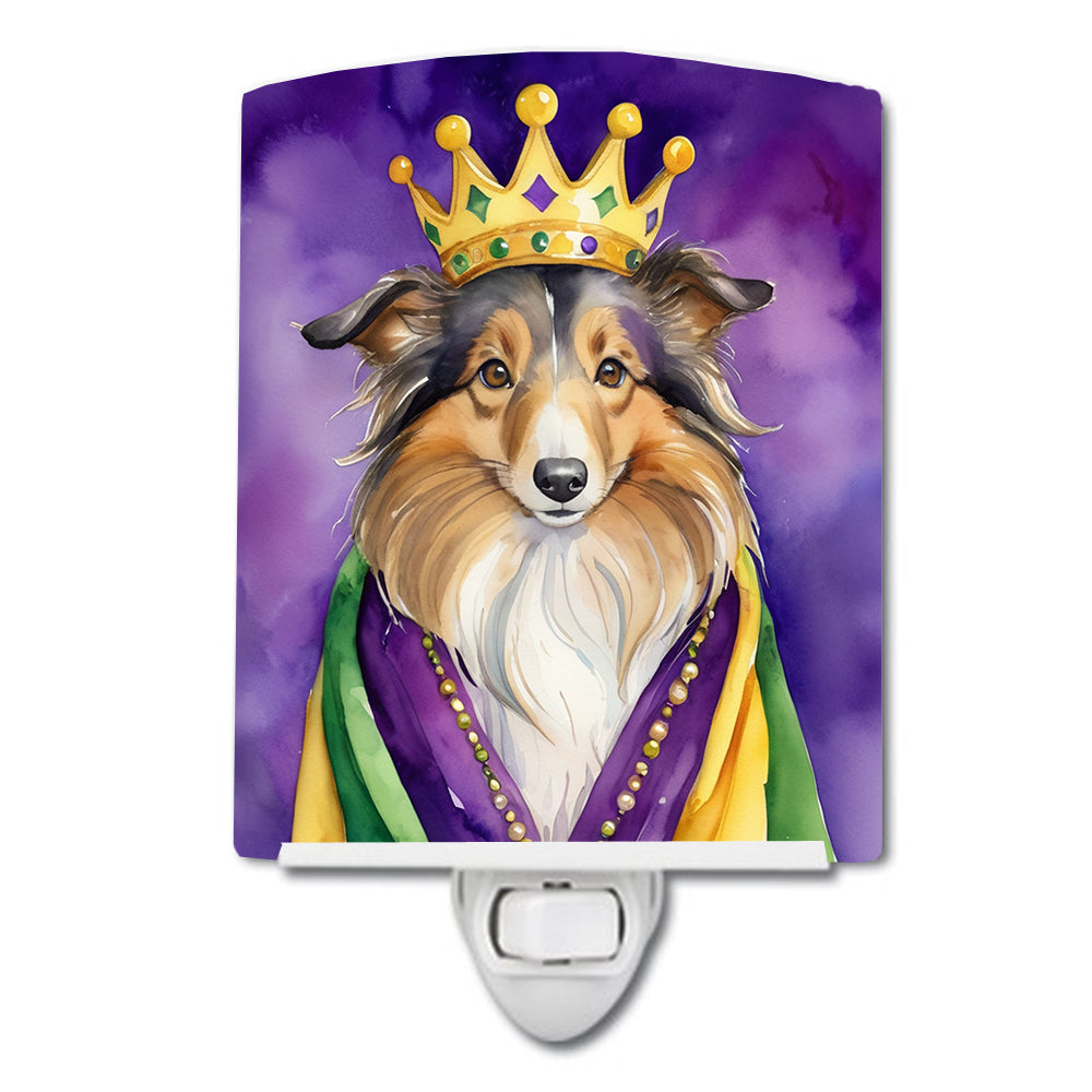 Buy this Sheltie King of Mardi Gras Ceramic Night Light