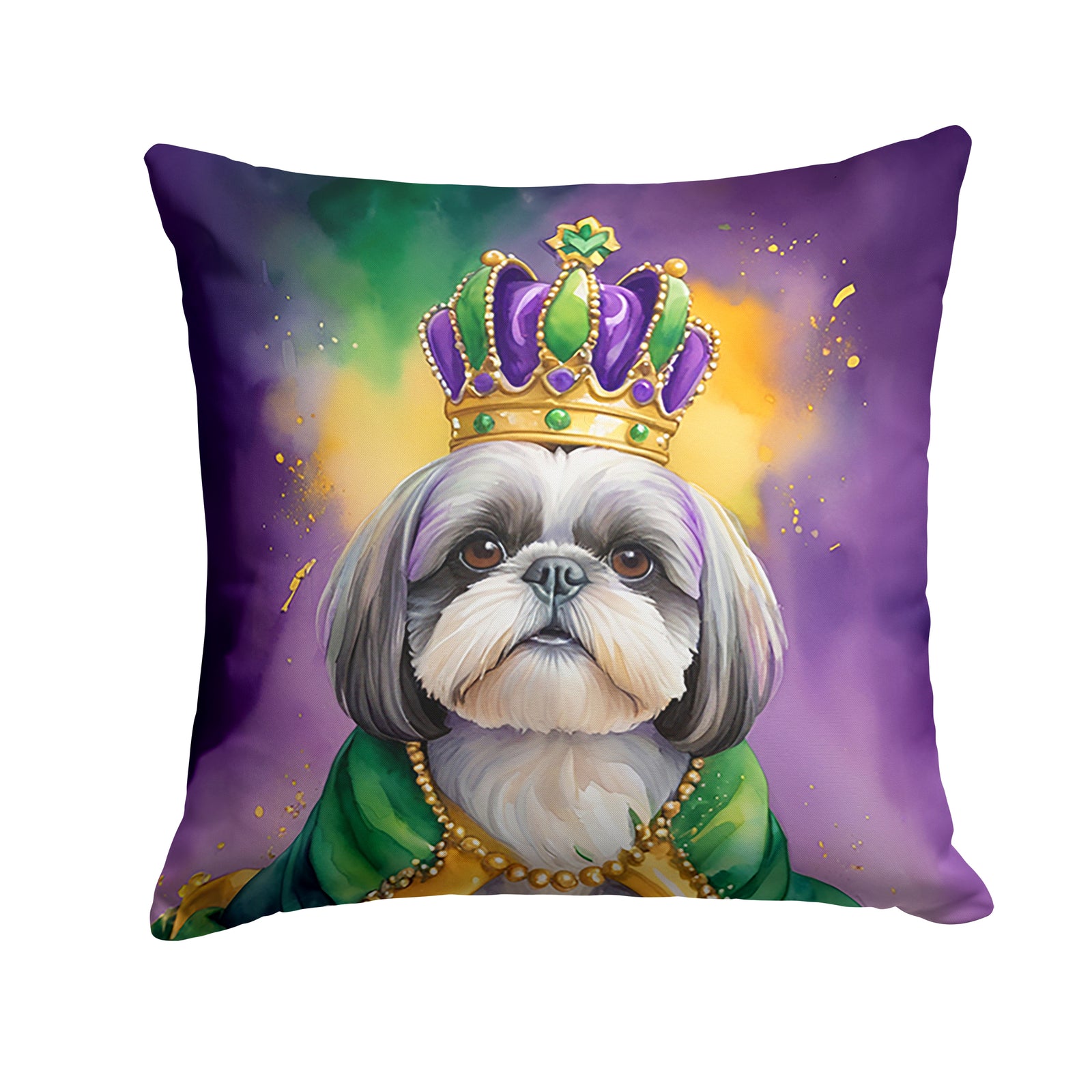 Buy this Shih Tzu King of Mardi Gras Throw Pillow