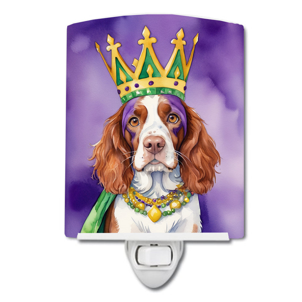 Buy this Welsh Springer Spaniel King of Mardi Gras Ceramic Night Light