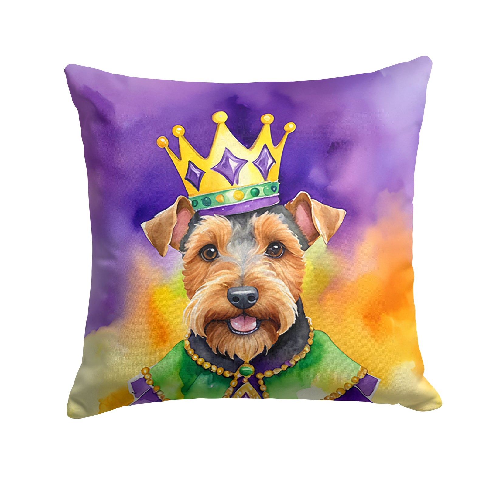 Buy this Welsh Terrier King of Mardi Gras Throw Pillow