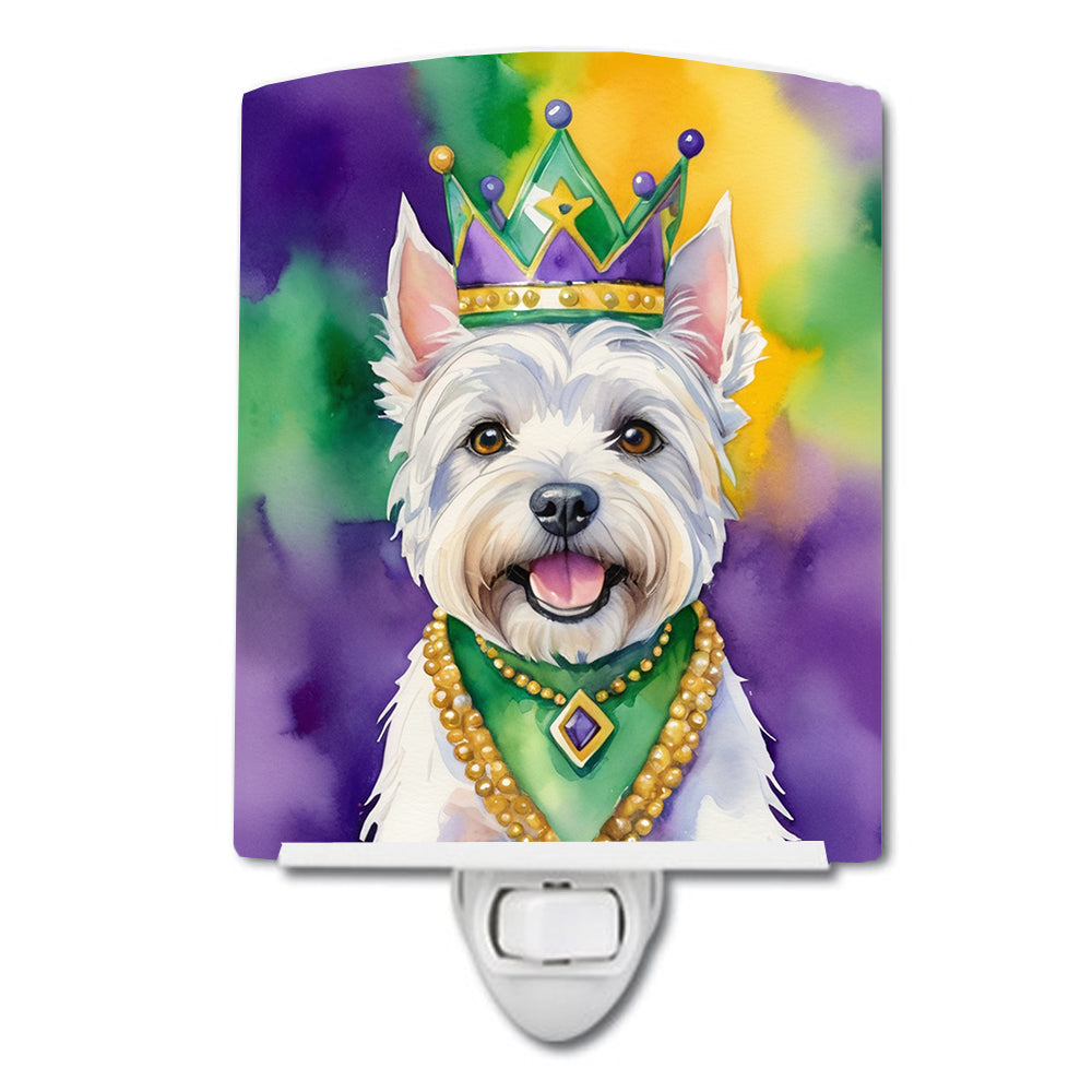 Buy this Westie King of Mardi Gras Ceramic Night Light