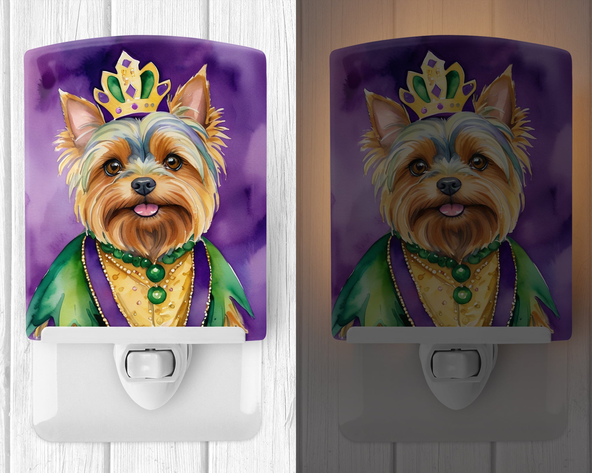 Buy this Yorkshire Terrier King of Mardi Gras Ceramic Night Light