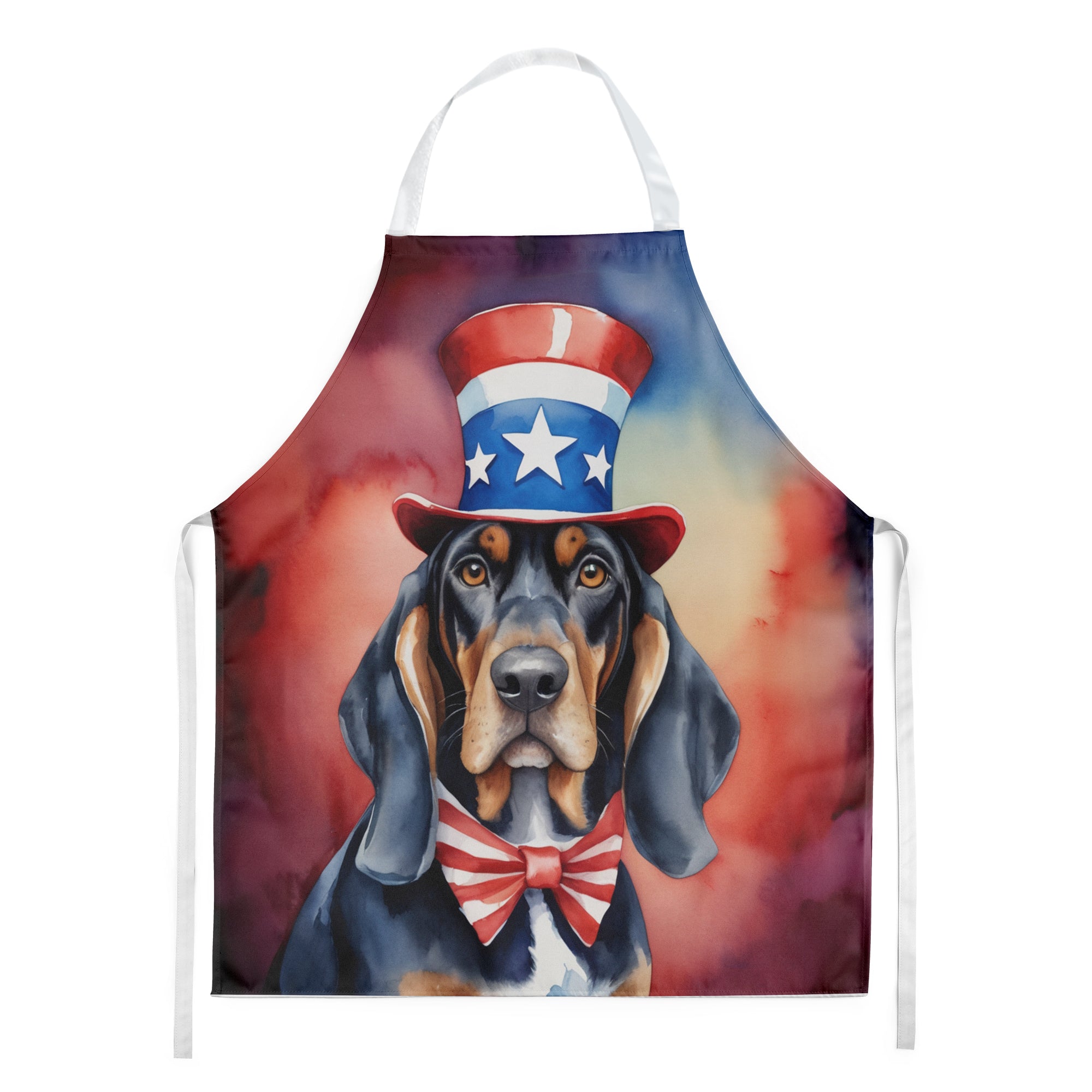 Buy this Black and Tan Coonhound Patriotic American Apron
