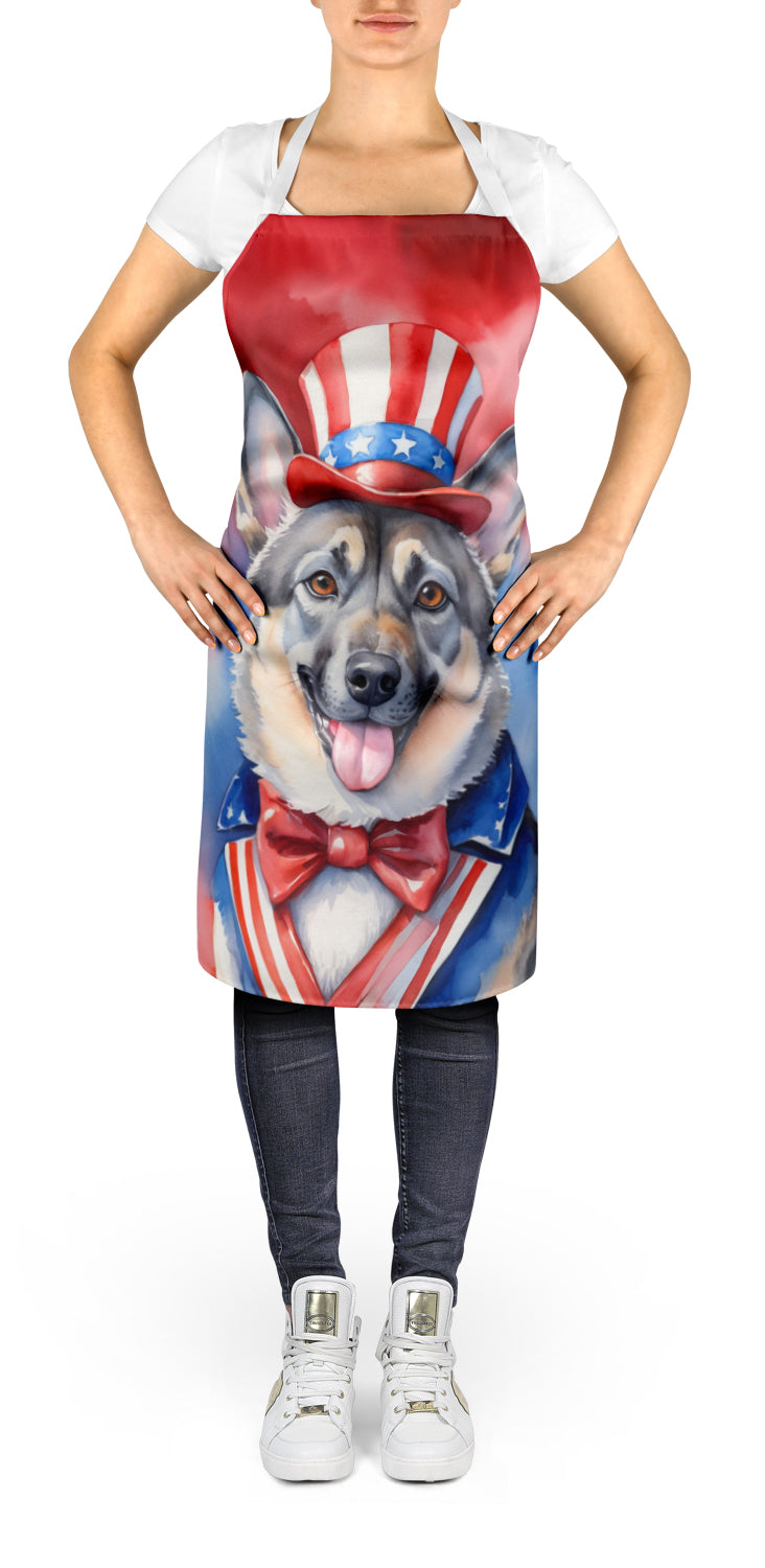 Norwegian Elkhound Patriotic American Apron