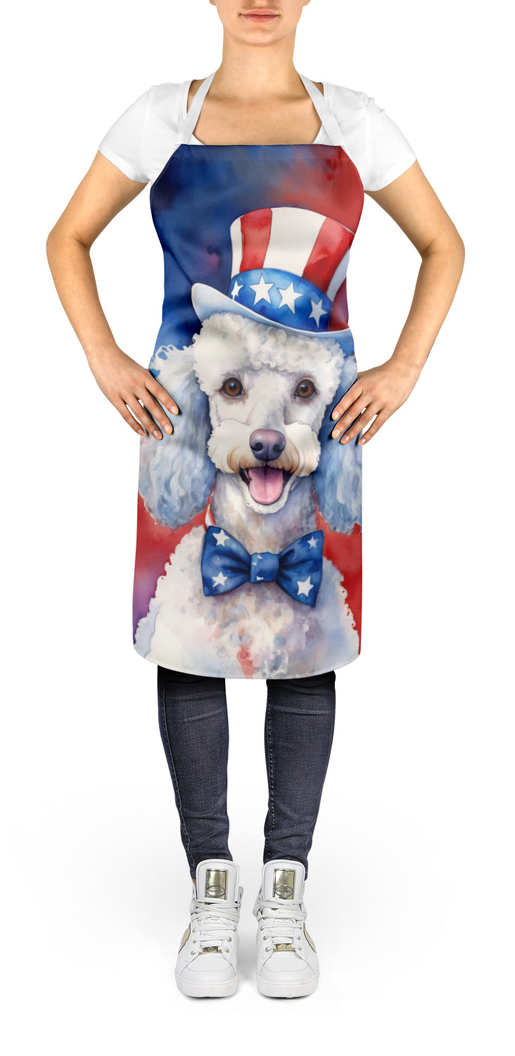 Buy this White Poodle Patriotic American Apron