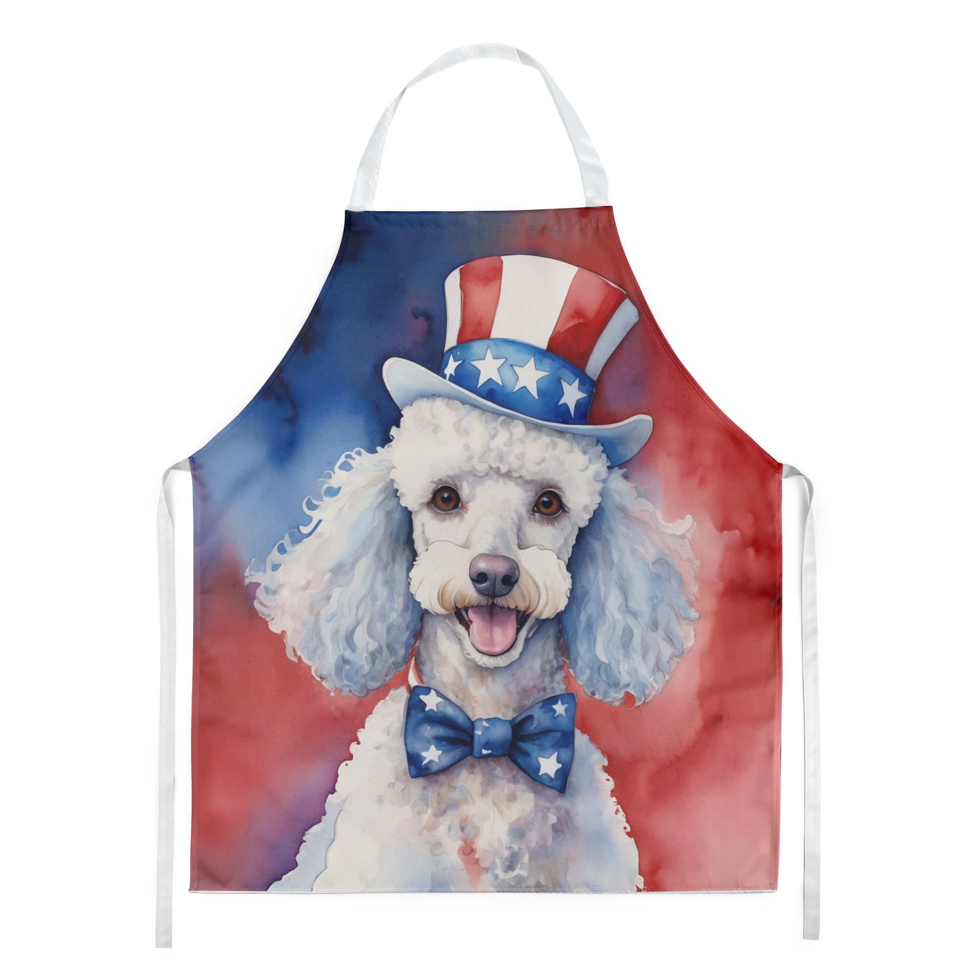 Buy this White Poodle Patriotic American Apron