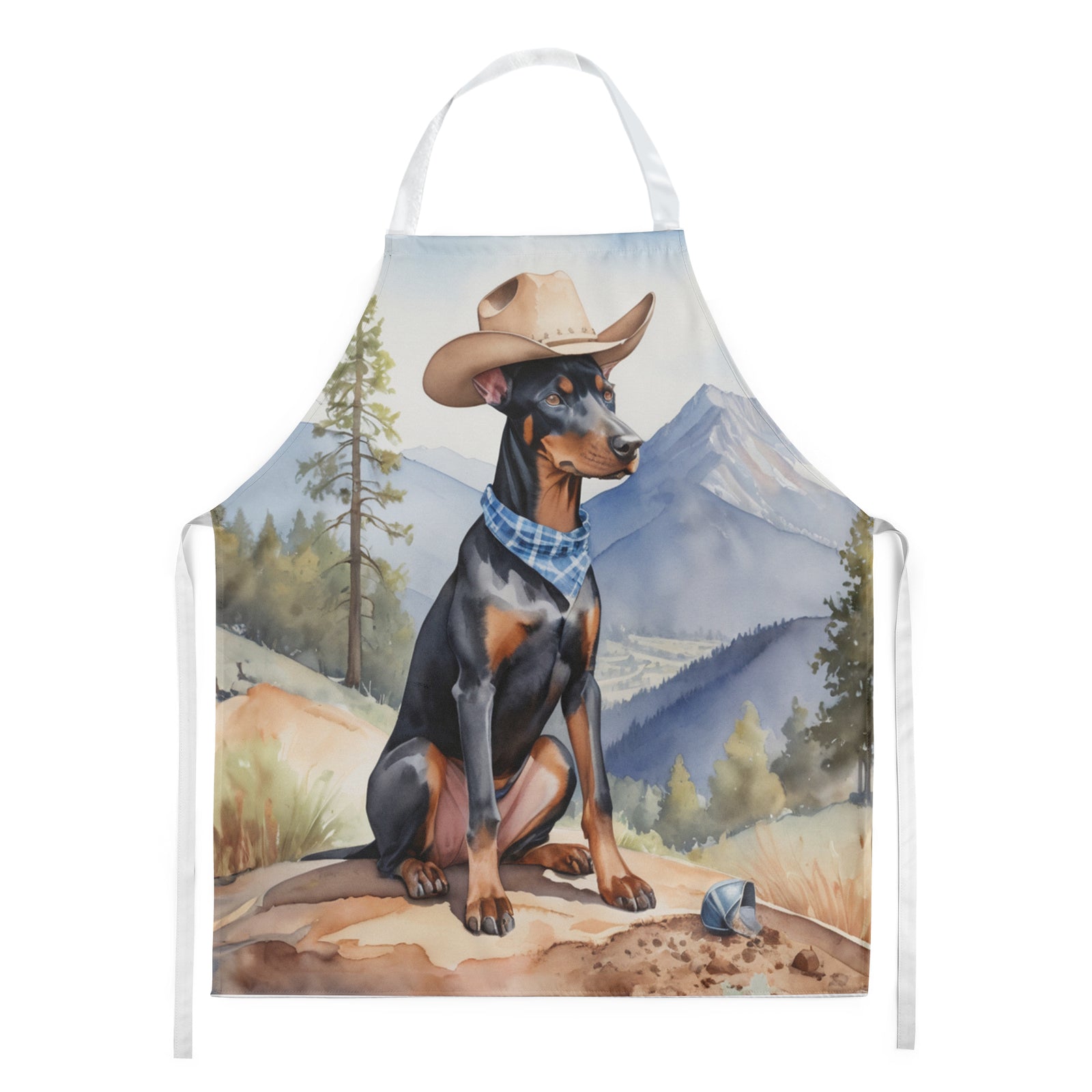 Buy this Doberman Pinscher Cowboy Welcome Apron