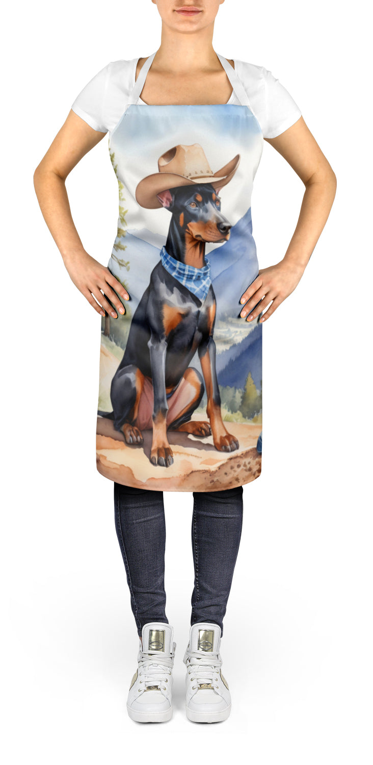 Buy this Doberman Pinscher Cowboy Welcome Apron