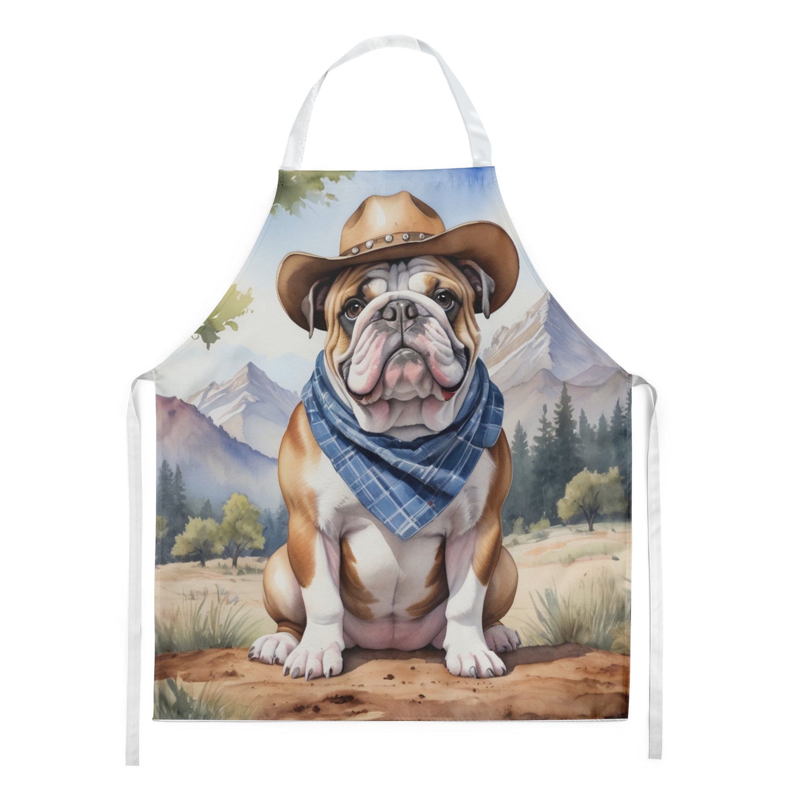 Buy this English Bulldog Cowboy Welcome Apron