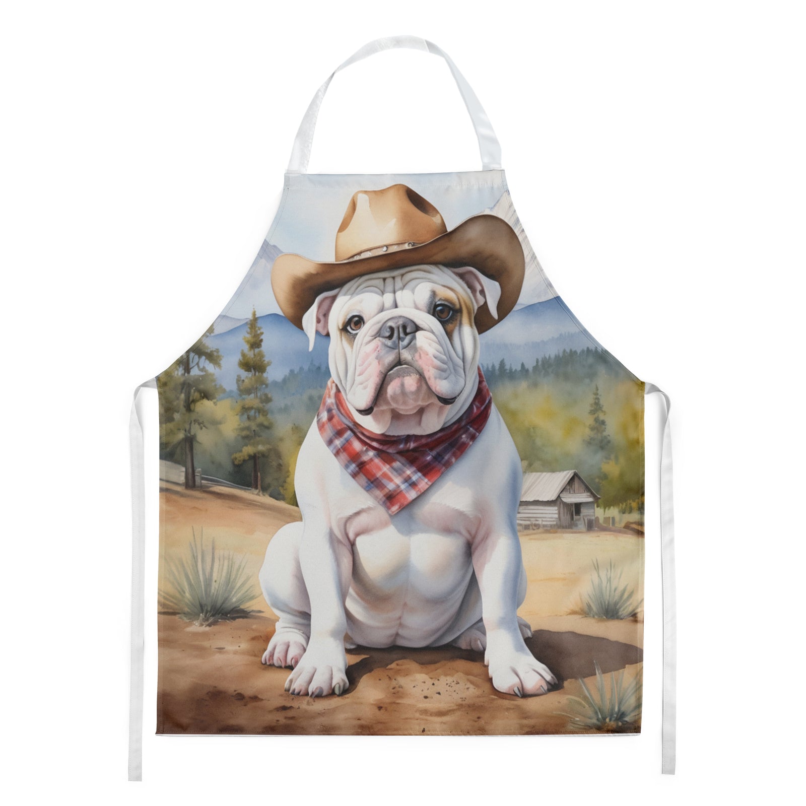 Buy this English Bulldog Cowboy Welcome Apron