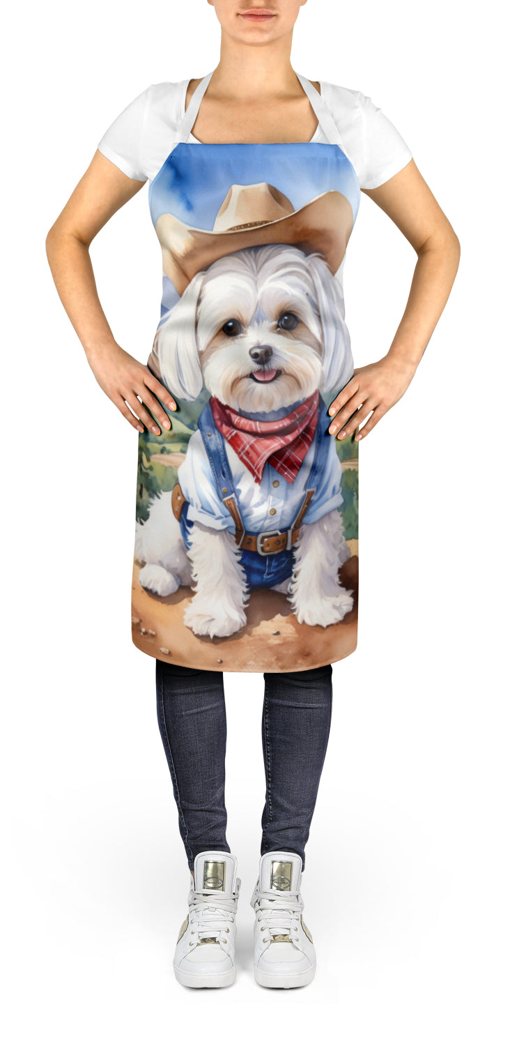 Maltese Cowboy Welcome Apron