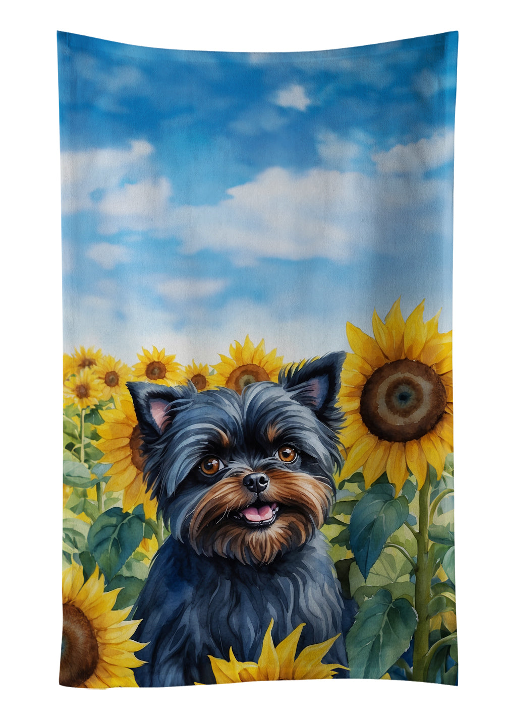 Buy this Affenpinscher in Sunflowers Kitchen Towel