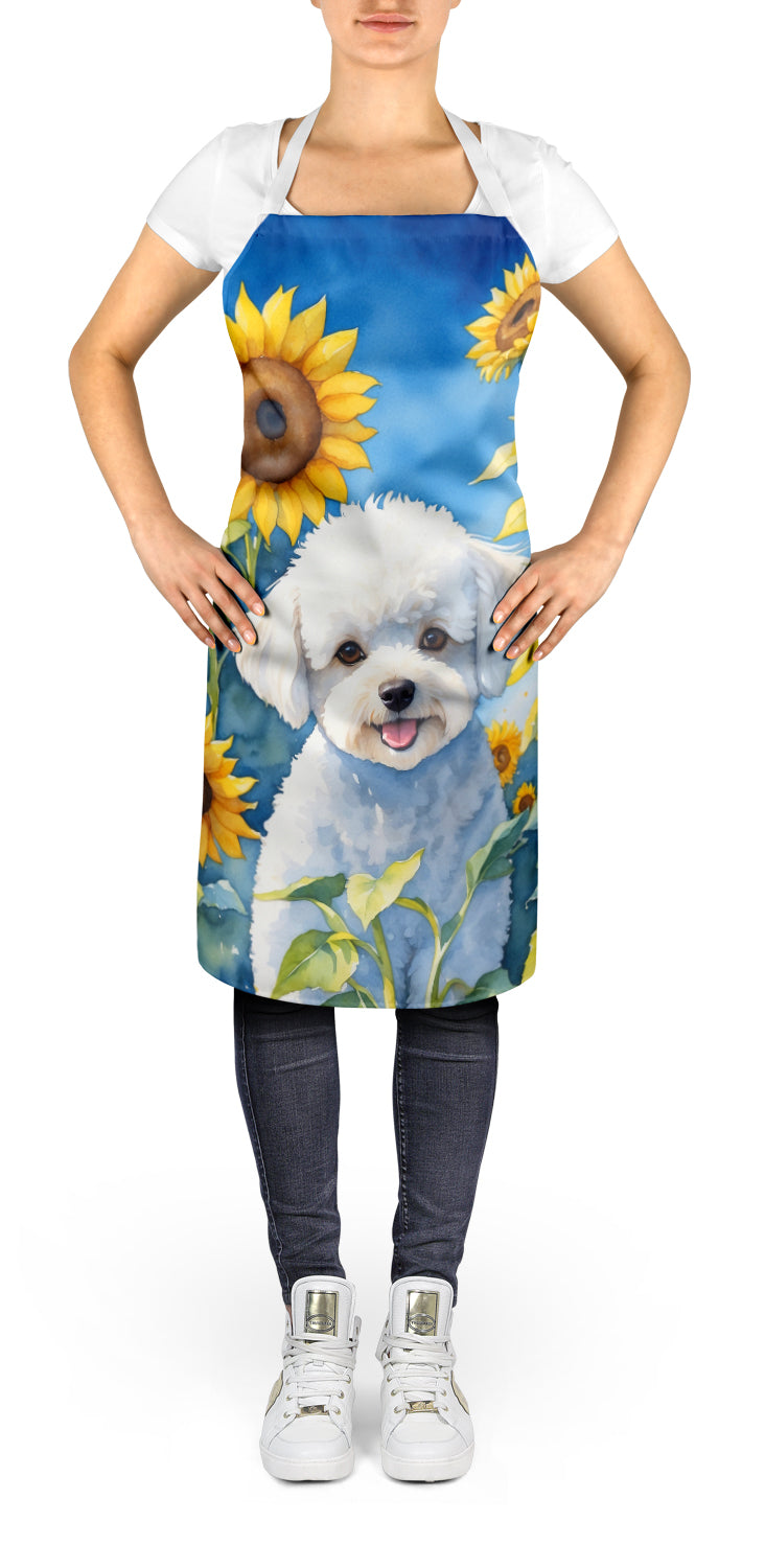 Buy this Bichon Frise in Sunflowers Apron