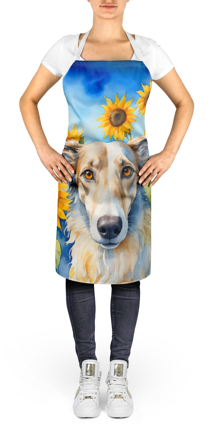 Buy this Borzoi in Sunflowers Apron