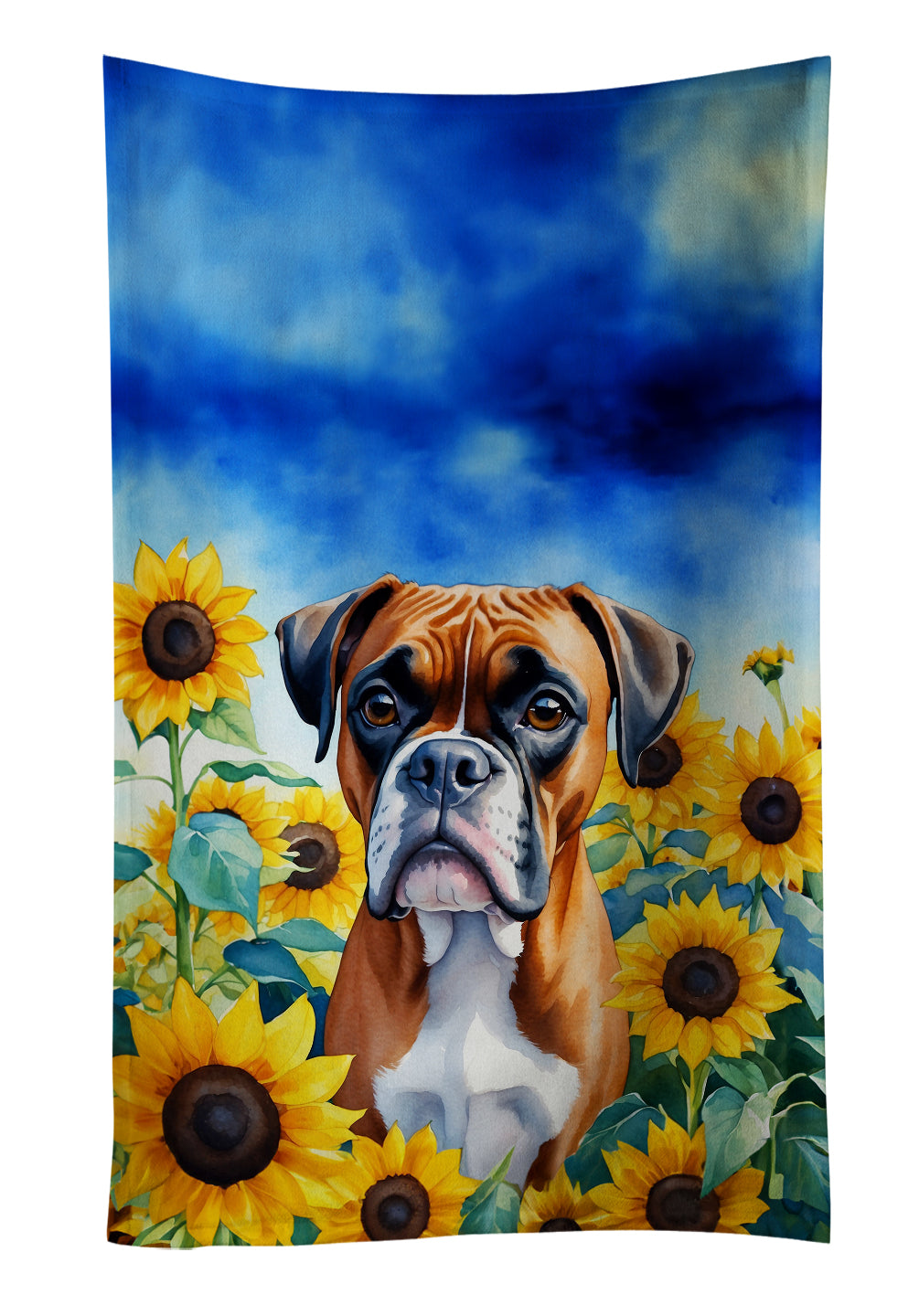 Buy this Boxer in Sunflowers Kitchen Towel