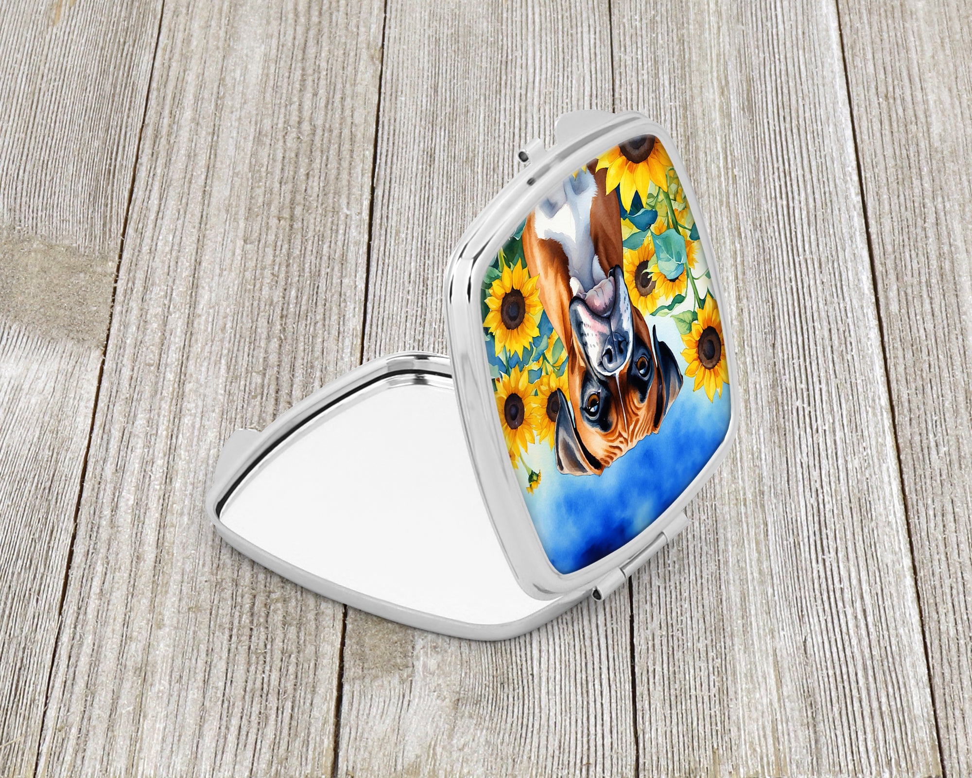 Buy this Boxer in Sunflowers Compact Mirror