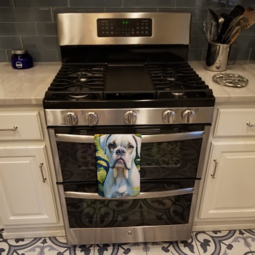 Boxer in Sunflowers Kitchen Towel