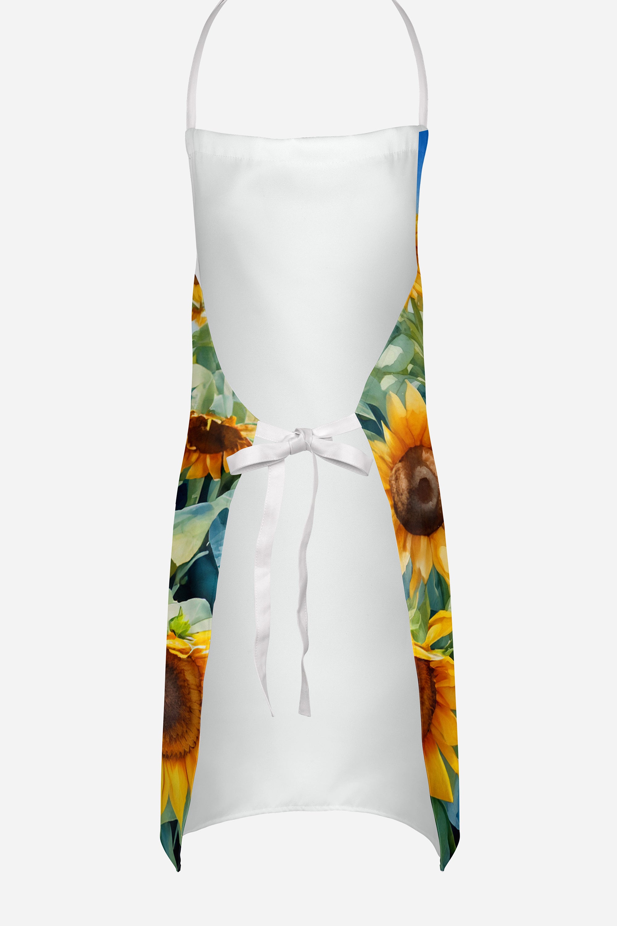 Brittany Spaniel in Sunflowers Apron