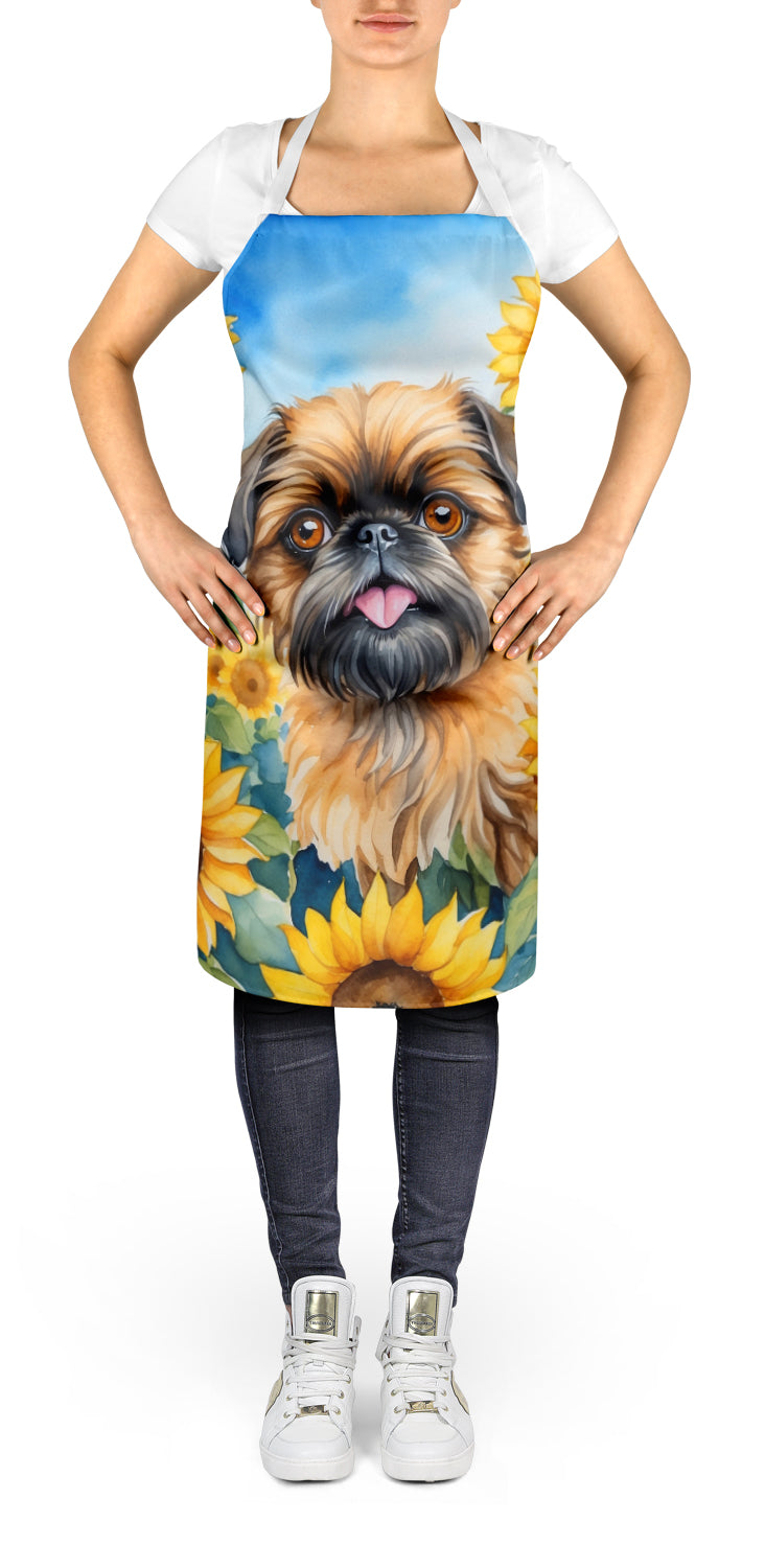 Brussels Griffon in Sunflowers Apron