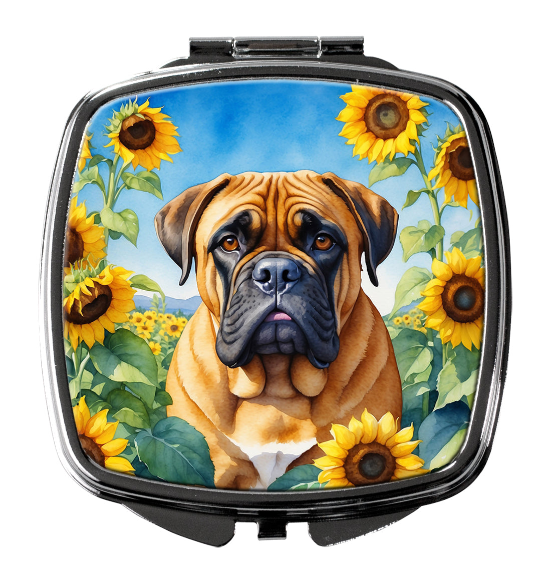 Buy this Bullmastiff in Sunflowers Compact Mirror