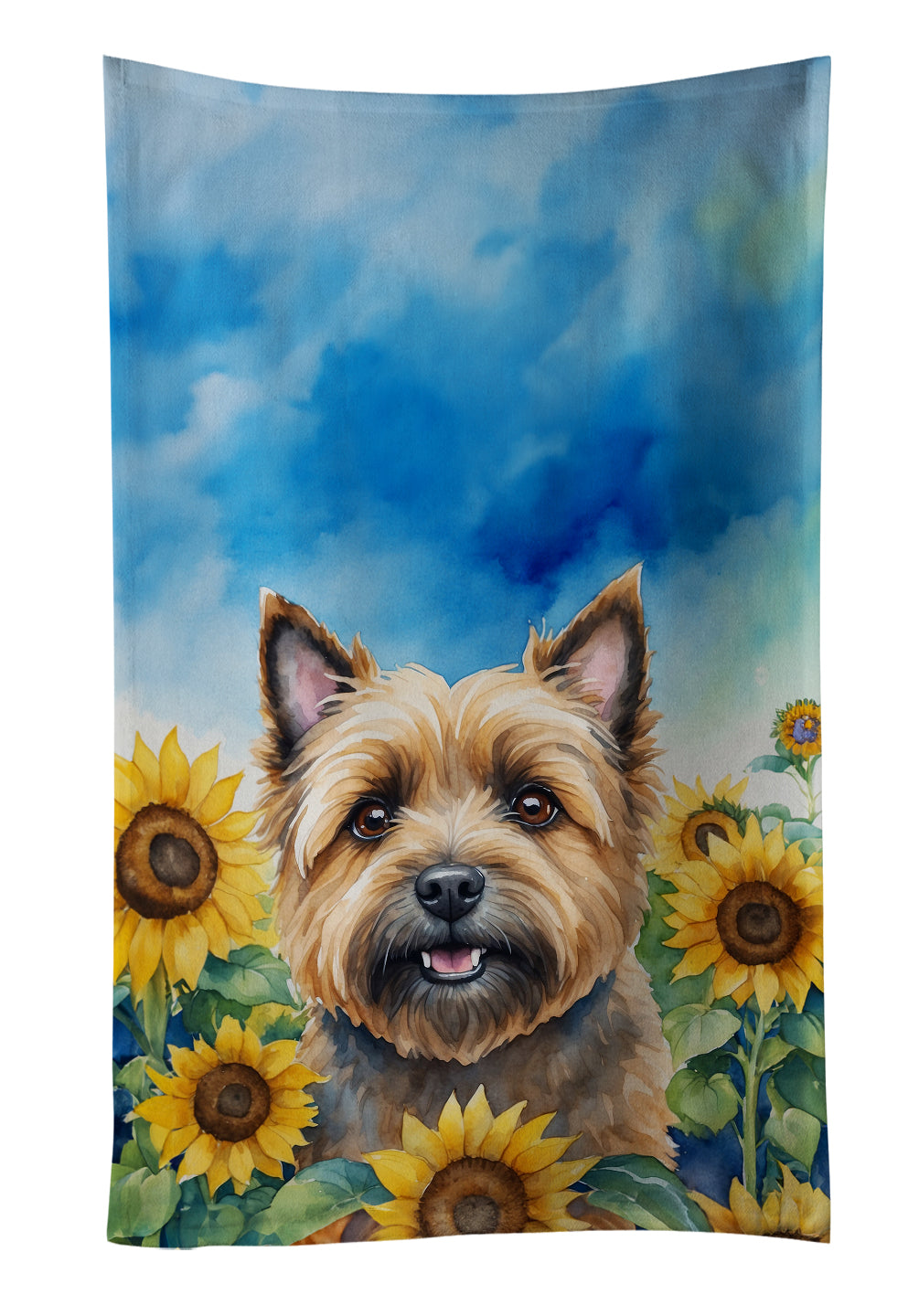 Buy this Cairn Terrier in Sunflowers Kitchen Towel