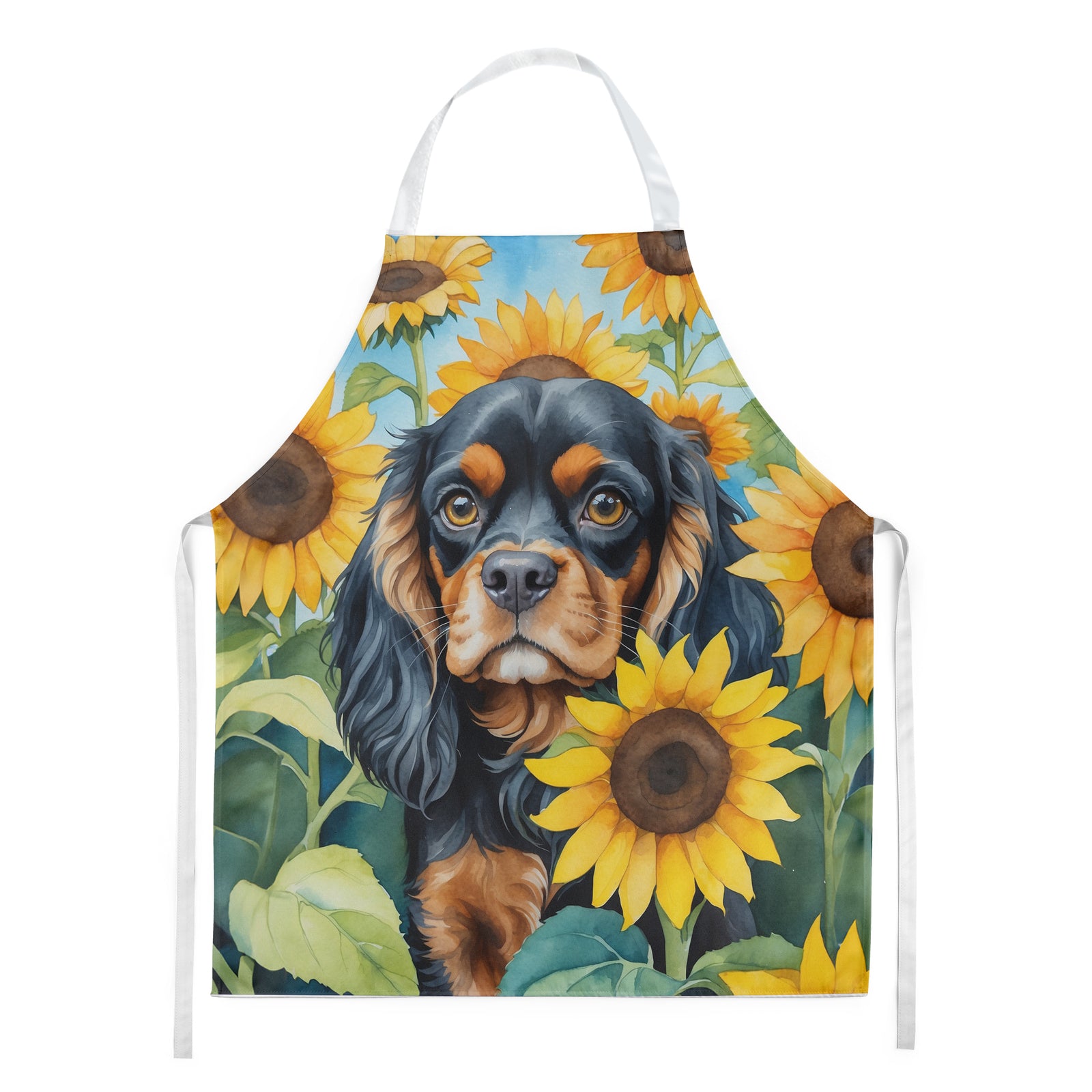 Buy this Cavalier Spaniel in Sunflowers Apron