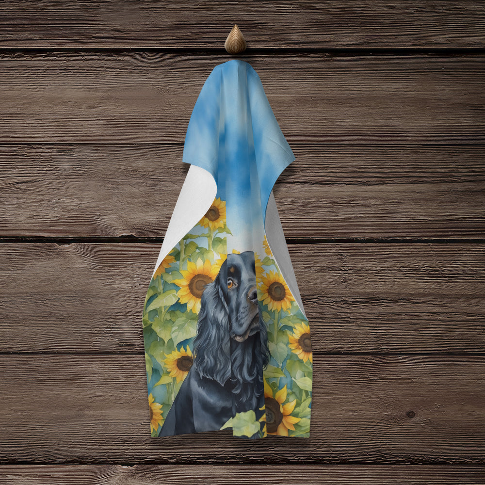 Cocker Spaniel in Sunflowers Kitchen Towel