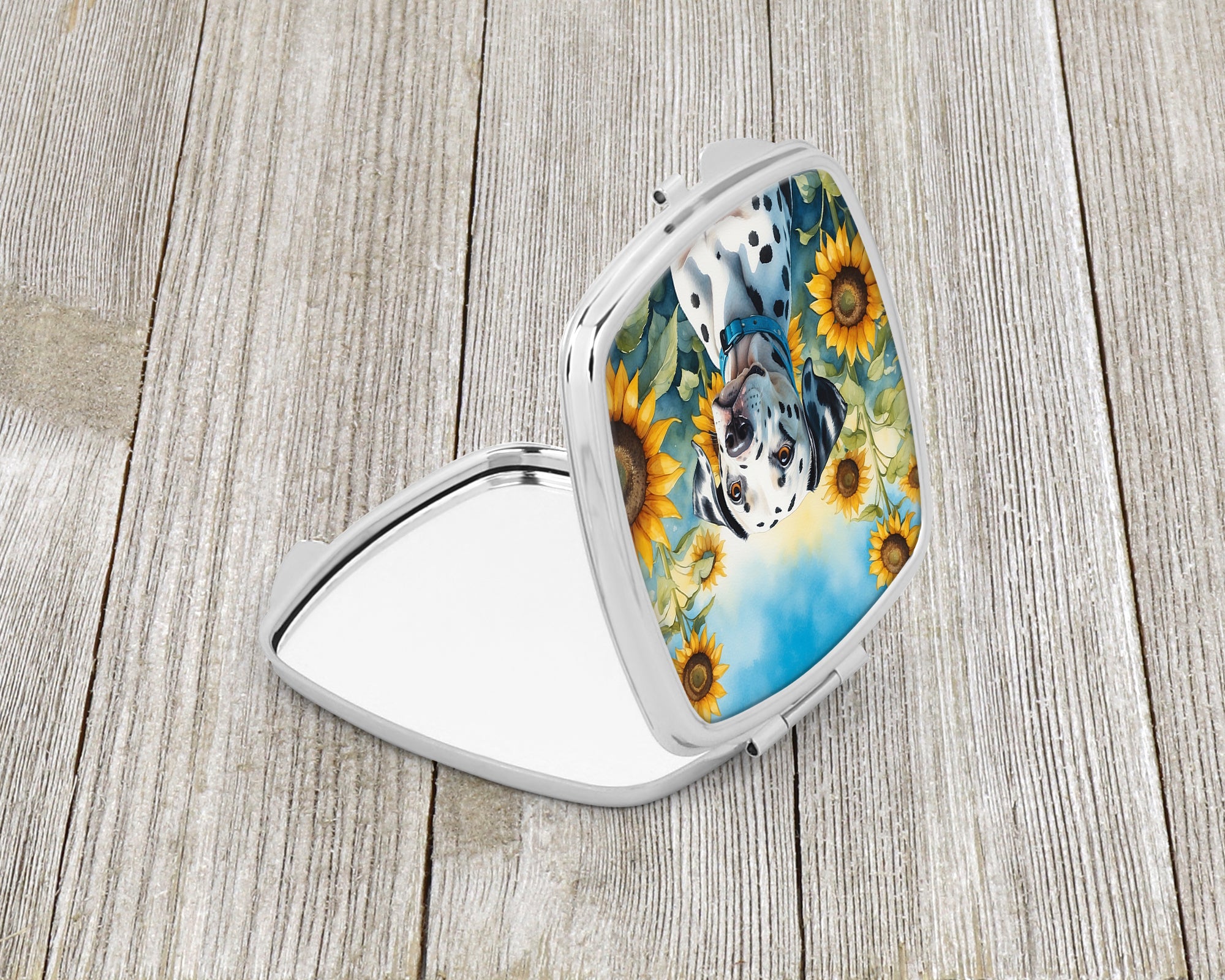 Buy this Dalmatian in Sunflowers Compact Mirror