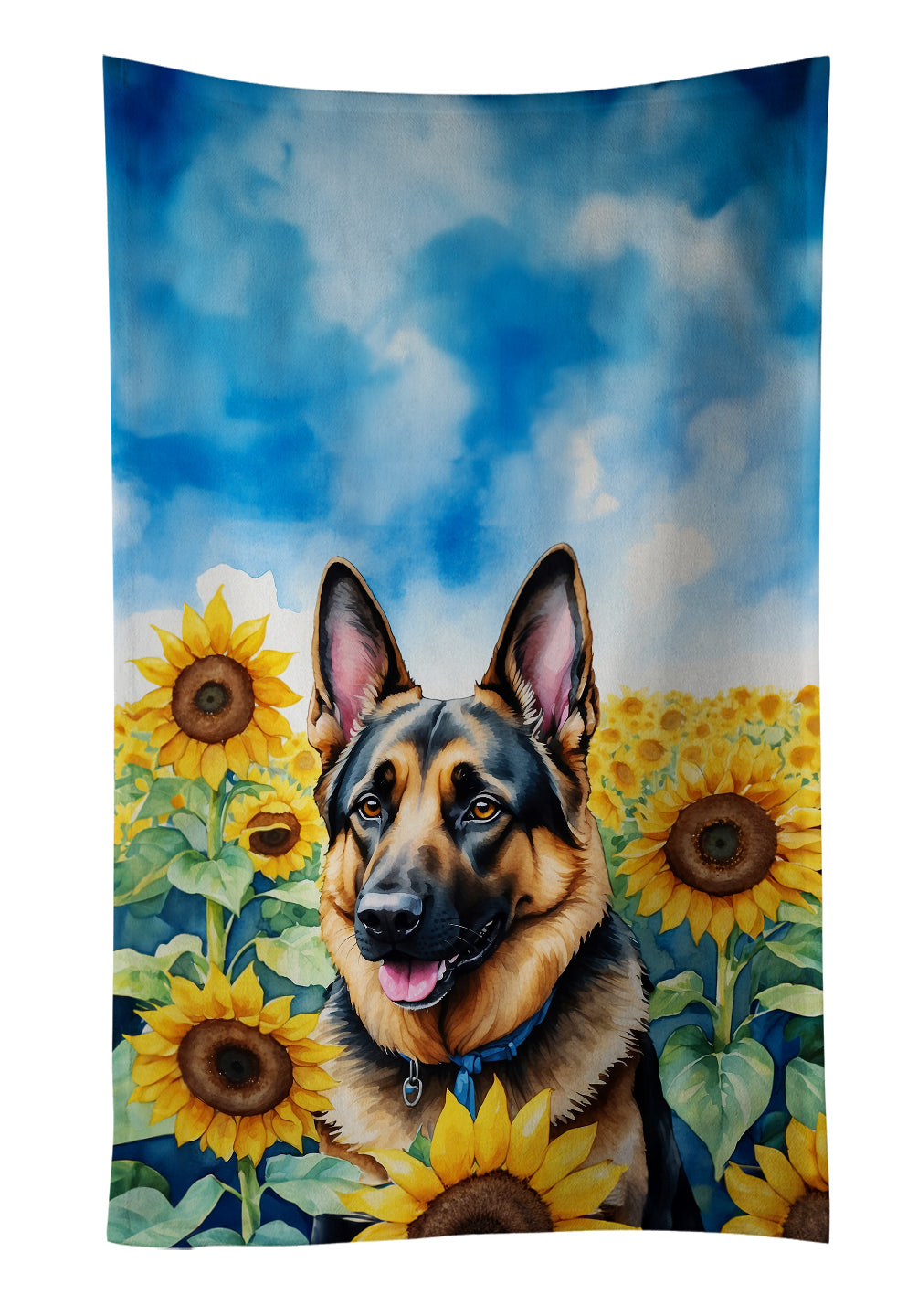 Buy this German Shepherd in Sunflowers Kitchen Towel