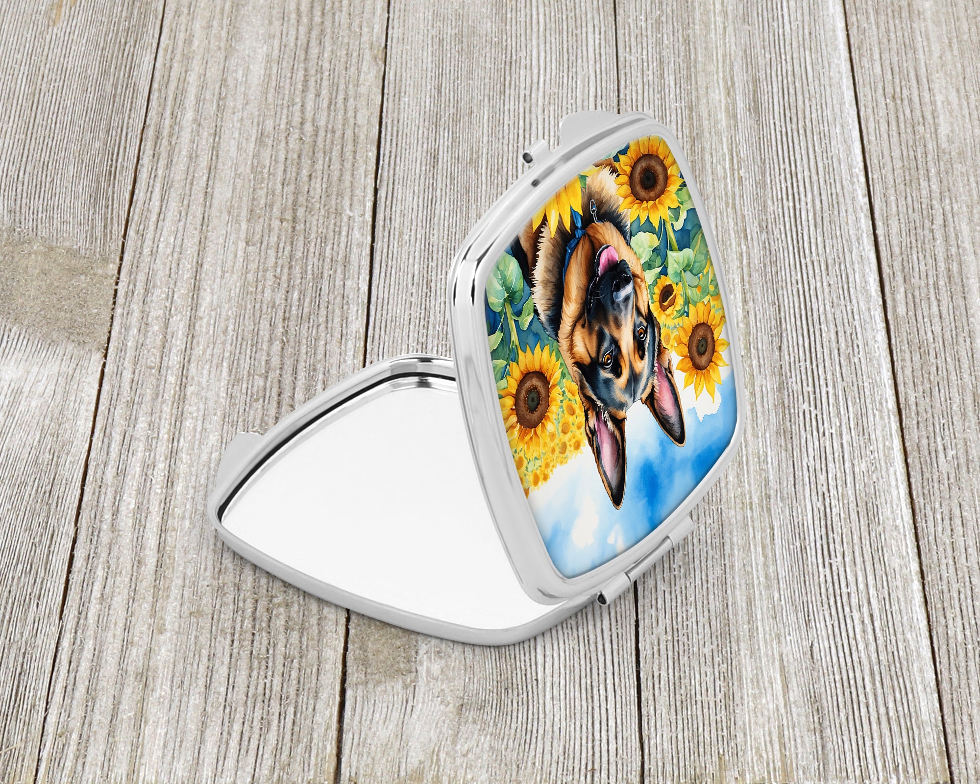 Buy this German Shepherd in Sunflowers Compact Mirror