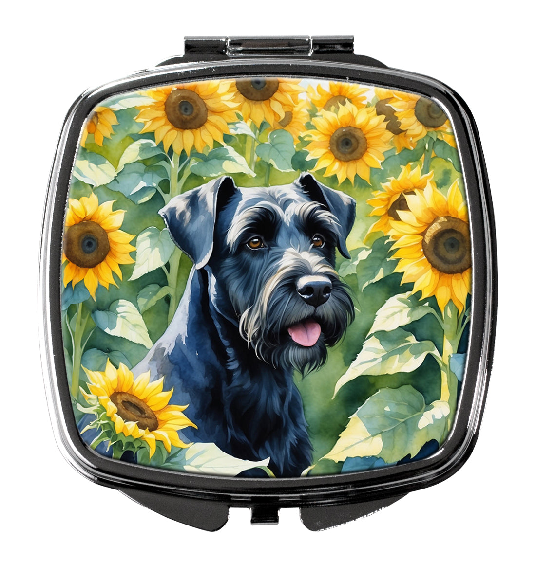 Buy this Giant Schnauzer in Sunflowers Compact Mirror