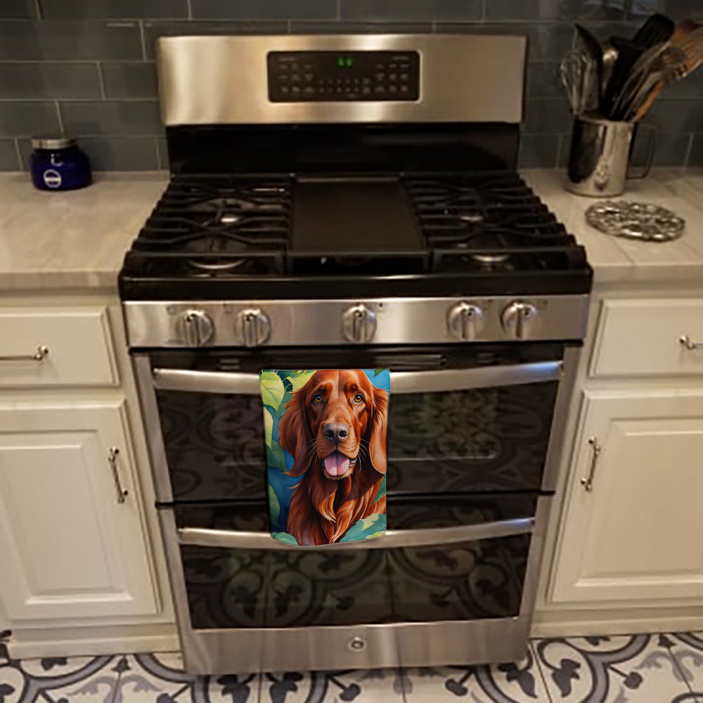 Irish Setter in Sunflowers Kitchen Towel