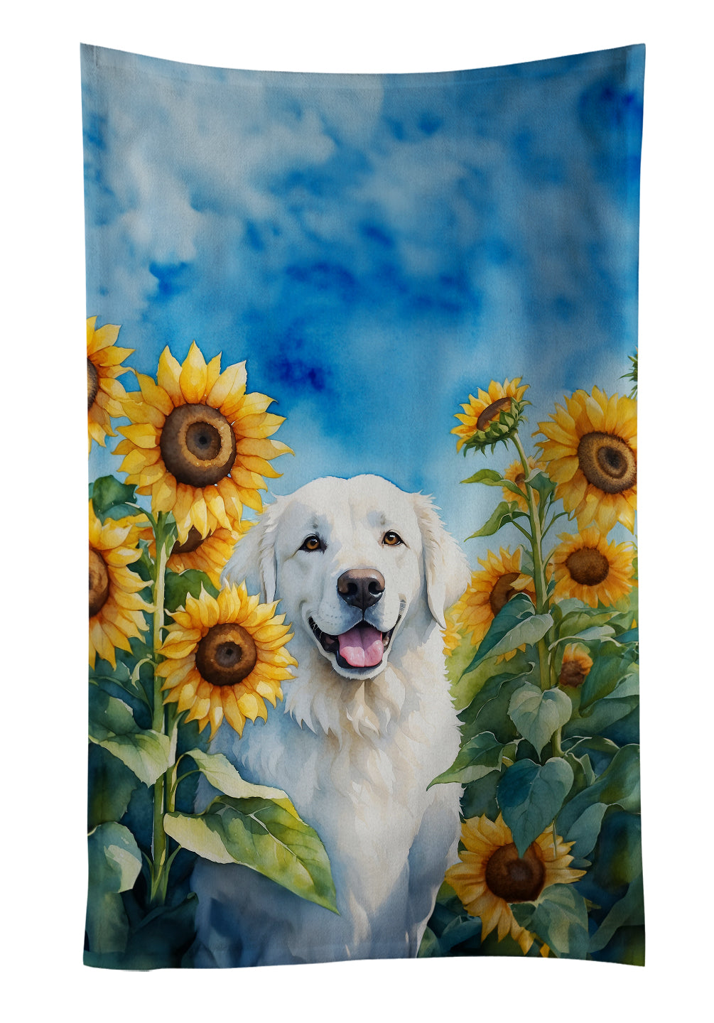 Buy this Kuvasz in Sunflowers Kitchen Towel