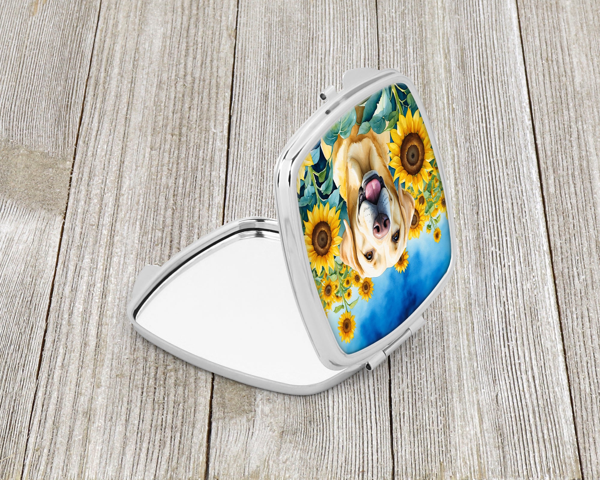 Buy this Labrador Retriever in Sunflowers Compact Mirror