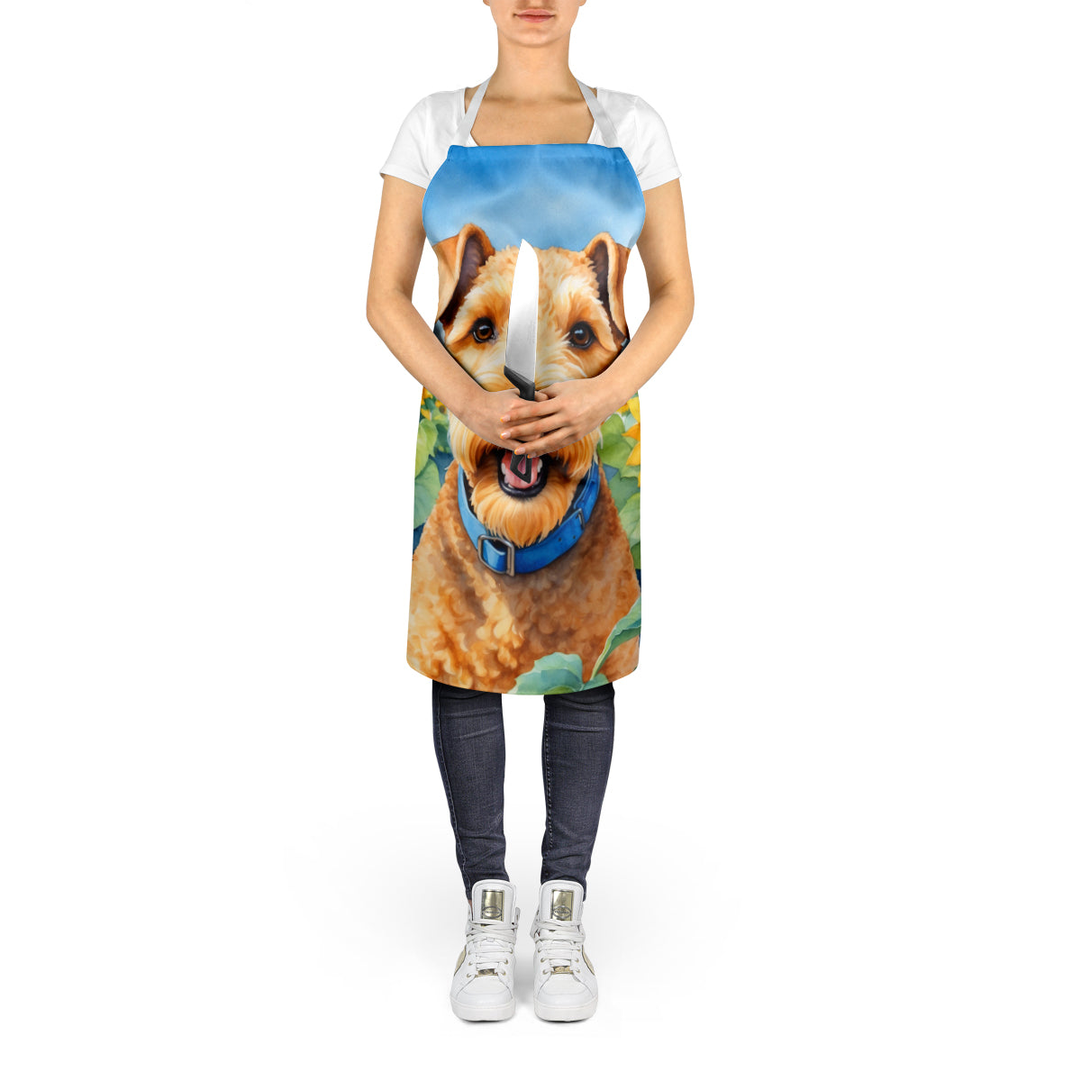 Lakeland Terrier in Sunflowers Apron