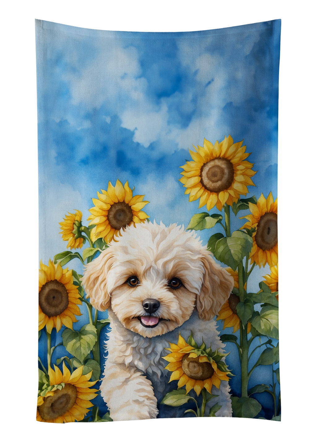 Buy this Maltipoo in Sunflowers Kitchen Towel