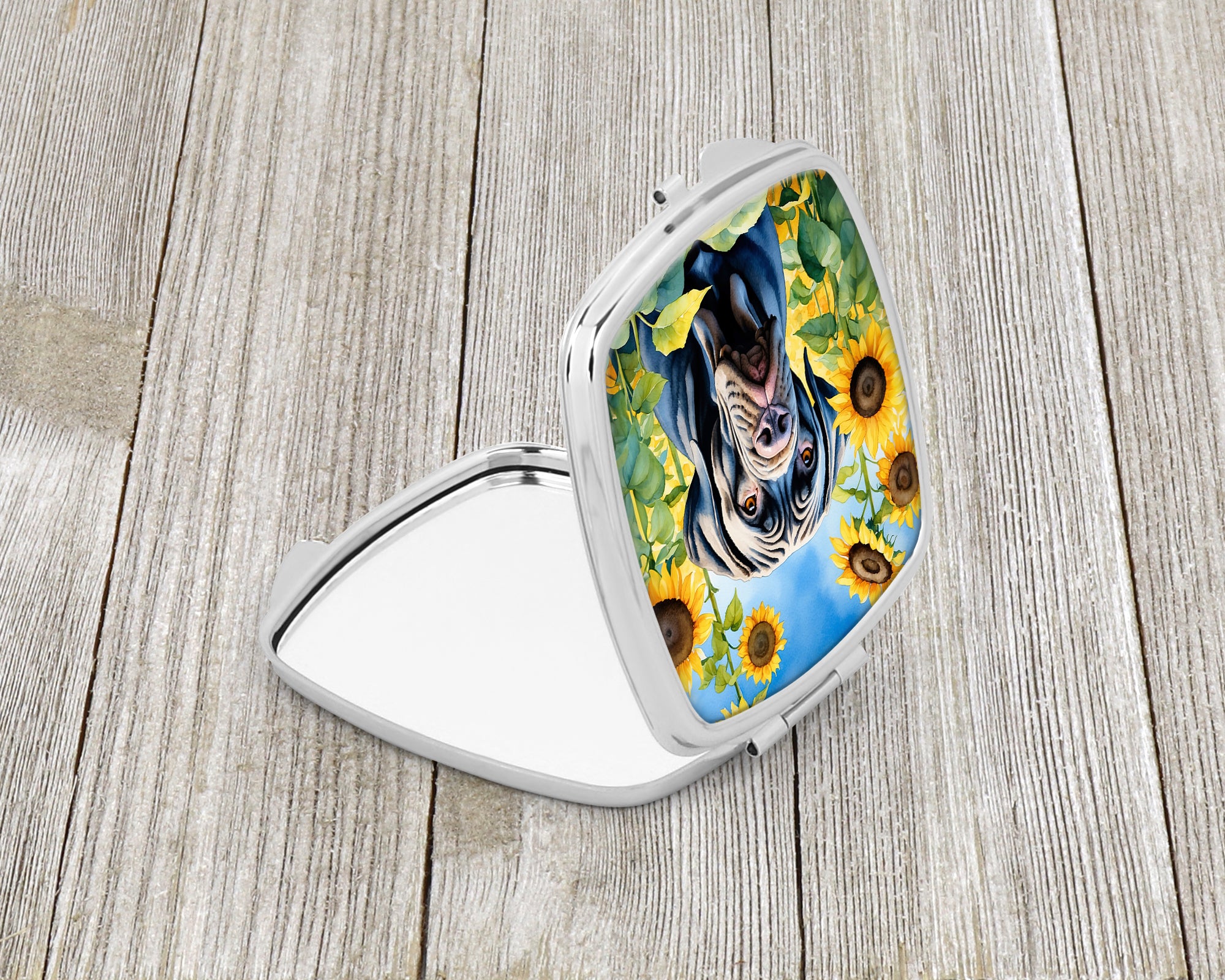 Buy this Neapolitan Mastiff in Sunflowers Compact Mirror