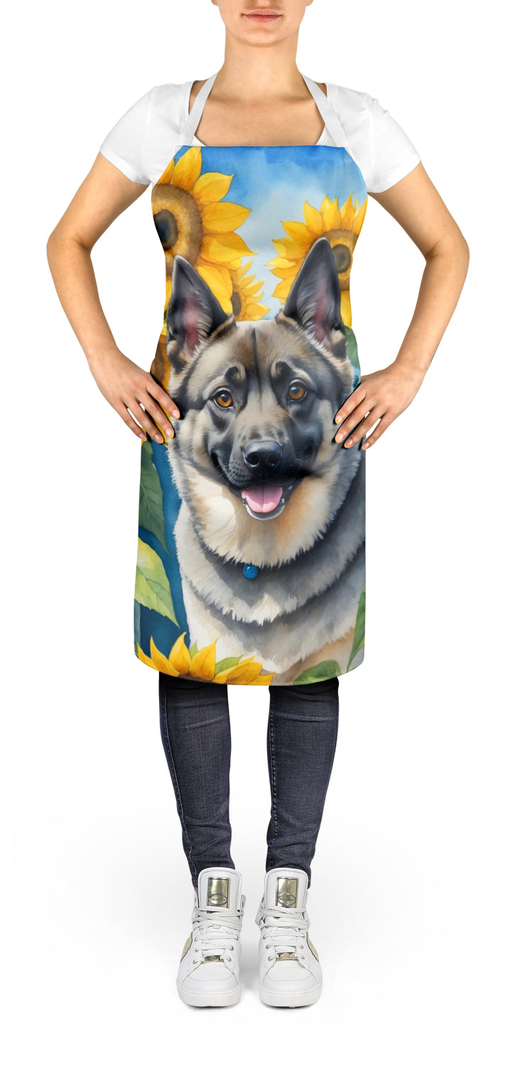 Buy this Norwegian Elkhound in Sunflowers Apron